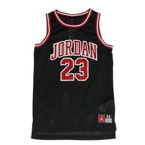 Nike Jordan Basketball Jersey Black Red 23 Mesh Sleeveless Top Youth Large NWT